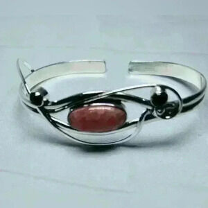 925 Sterling Silver, Rhodochrosite Stone, bohemian, Coachella, Malibu Barbie ￼
